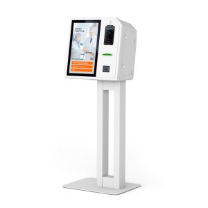 Produktdarstellung: ZELOS mit Gesundheitskartenleser, Drucker und QR Code Scanner